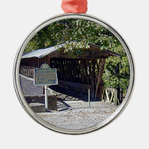 Clarkson Covered Bridge Alabama Julgransprydnad Metall