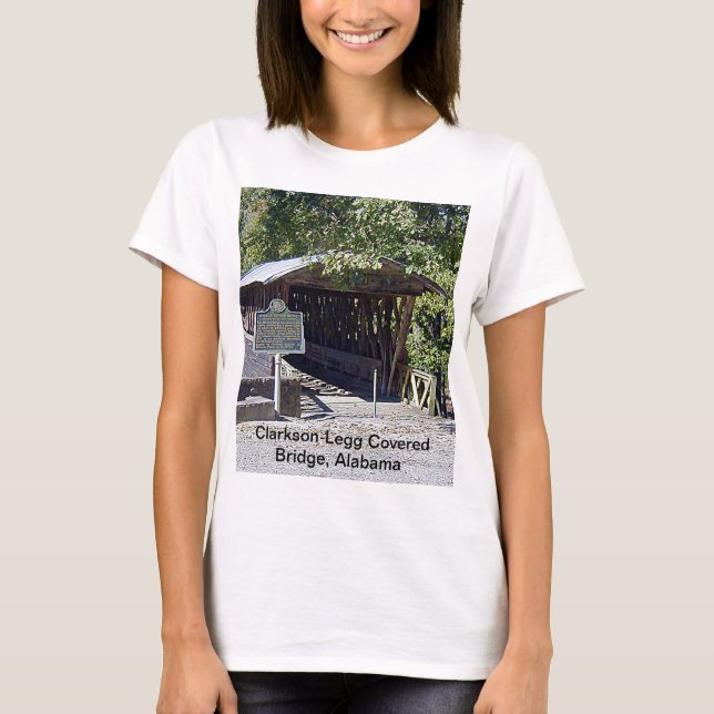 Clarkson Covered Bridge Alabama T-shirt (Framsida)