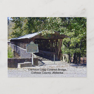 Clarkson Covered Bridge Alabama Vykort