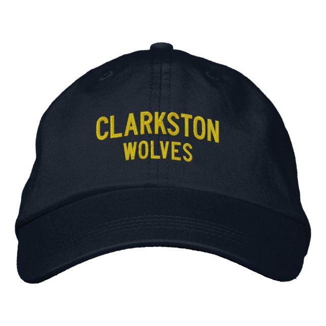 Clarkston High School Embroired Baseball Hat Broderad Keps (Framsida)