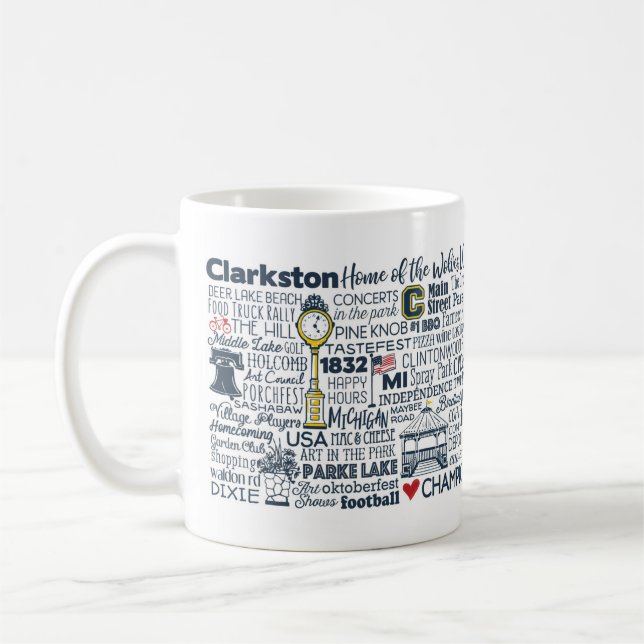 Clarkston Michigan mugg (Vänster)