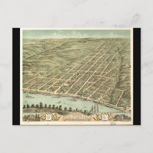 Clarksville stad Tennessee (1870) Vykort