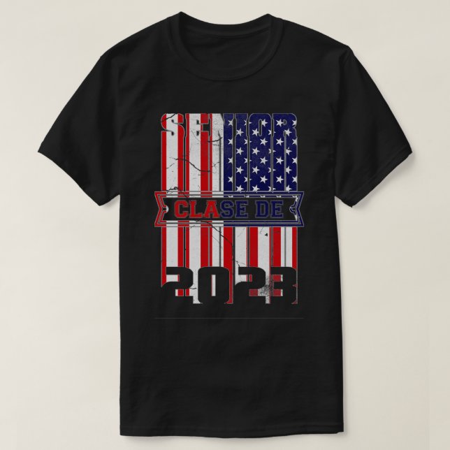 Clase de 2023 American flagga T Shirt (Design framsida)
