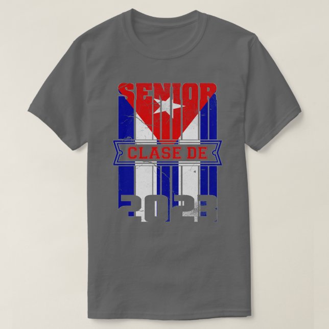 Clase de 2023 Cuban flagga T Shirt (Design framsida)