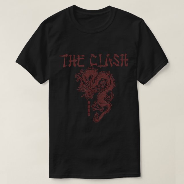 Clash€"Lodrät Chinese Dragon White T-Shir T Shirt (Design framsida)
