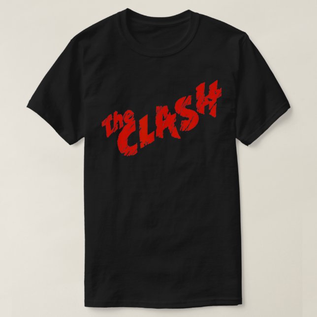 Clash u2013 Scratched Red Logotyp  T Shirt (Design framsida)