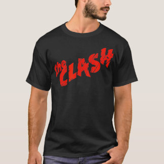 Clash u2013 Scratched Red Logotyp  T Shirt