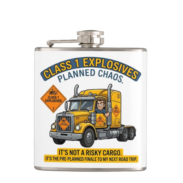 Class 1 Explosives Trucker Gift | Funny ADR Hazard Fickplunta (Framsidan)