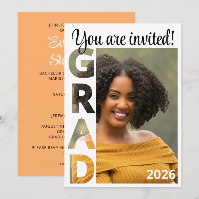 Class 2026 BSN Nursing Graduate Party Invitation (Fram/baksida)