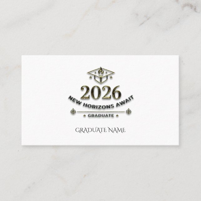 Class 2026 Gold Foil Note Card / Tarjeta Graduado (Framsida)