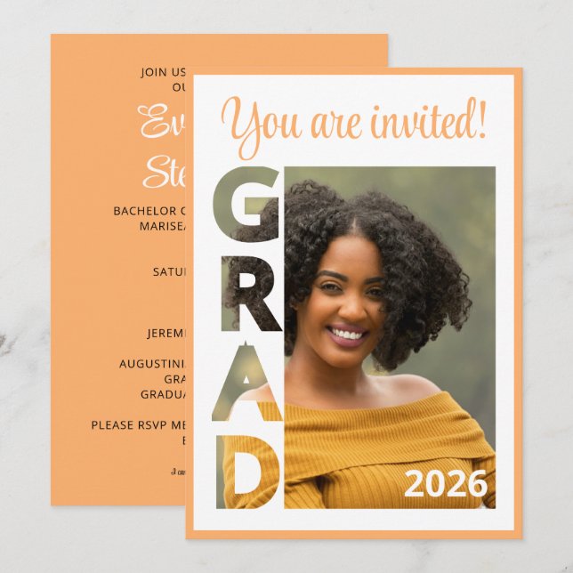 Class 2026 RN Nursing Graduate Party Invitation (Fram/baksida)