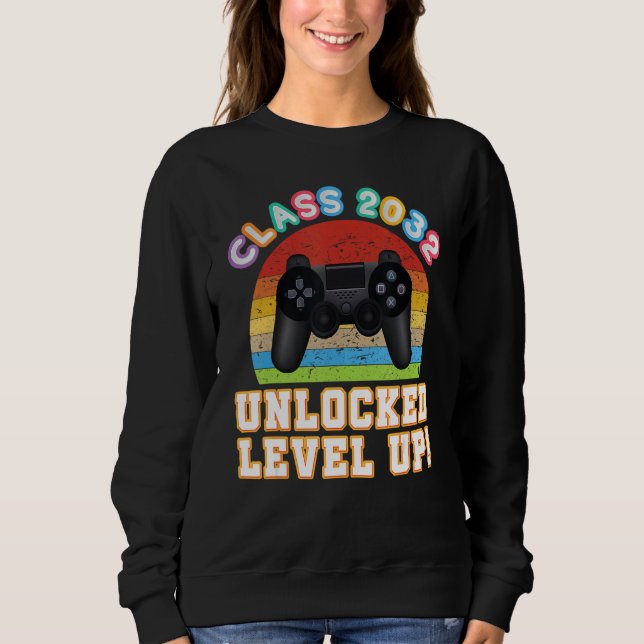 Class 2032 Unlocked Level Up Video Game Back To Sc T Shirt (Framsida)