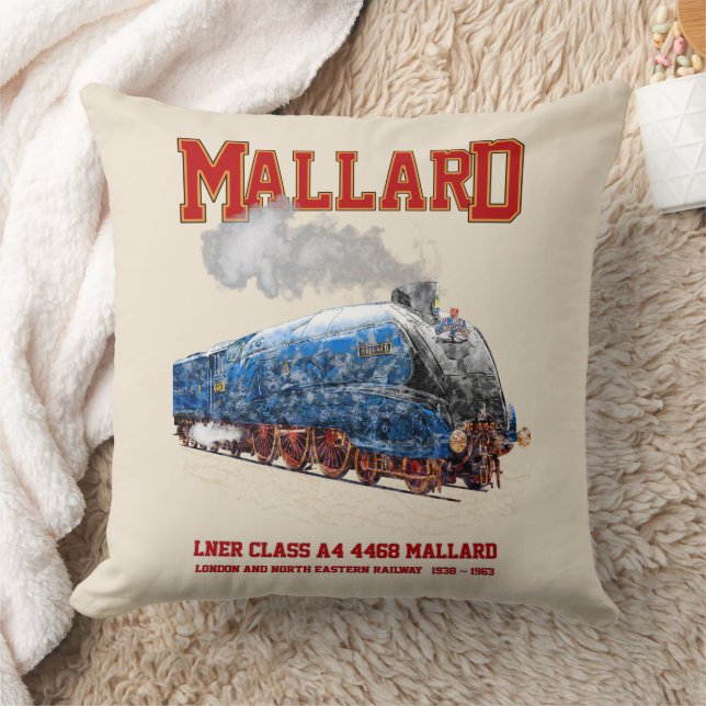 Class A4 Mallard - World Fastest Steam Locomotive Kudde (Filt)
