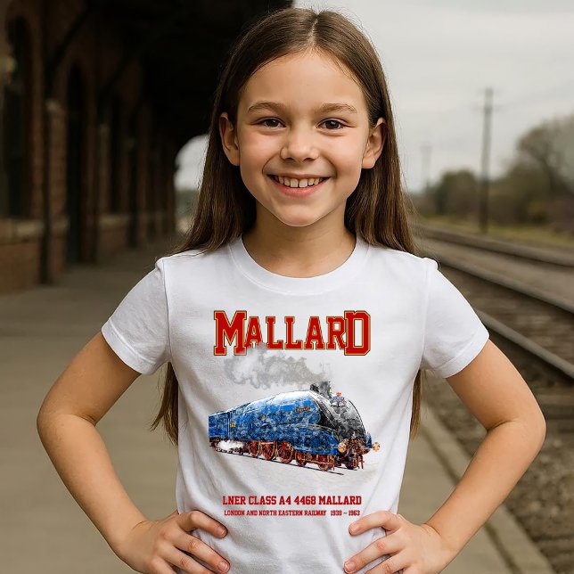 Class A4 Mallard - World Fastest Steam Locomotive T Shirt (Class A4 Mallard - World Fastest Steam Locomotive. Girl Basic T-Shirt)