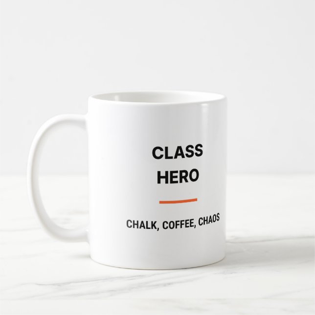 Class Hero Chalk Coffee Chaos Tasse Kaffemugg (Vänster)