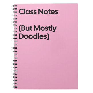 Class Notes Doodles Notebook Anteckningsbok