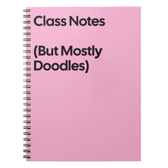 Class Notes Doodles Notebook Anteckningsbok (Framsidan)