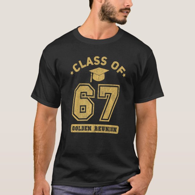 Class Of 1967 College Highschool Graduation Reunio T Shirt (Framsida)