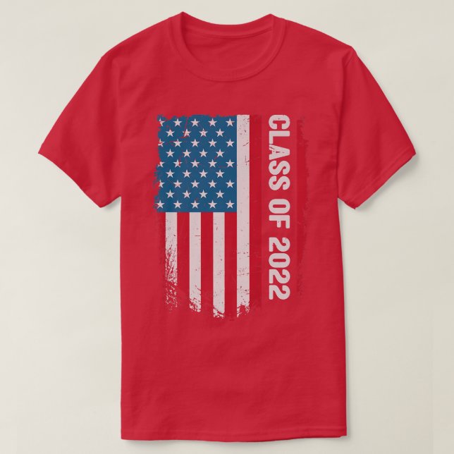 Class of 2022 Graduate  American Flag Graduation 2 T Shirt (Design framsida)