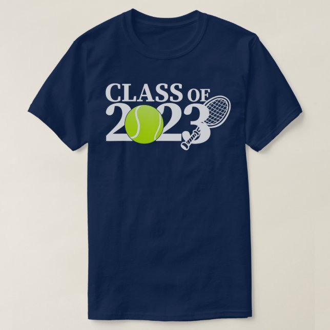Class of 2023 Graduation Senior Tennis Player Gift T Shirt (Design framsida)