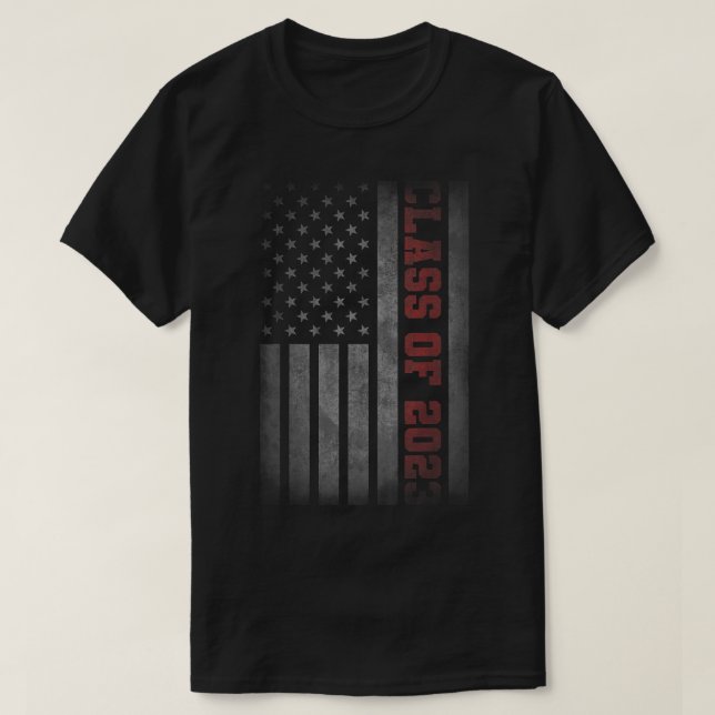 Class of 2023 Patriotic Distressed American Flag G T Shirt (Design framsida)