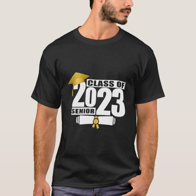 Class Of 2023 Senior Certificate Diploma Graduatio T Shirt (Framsida)