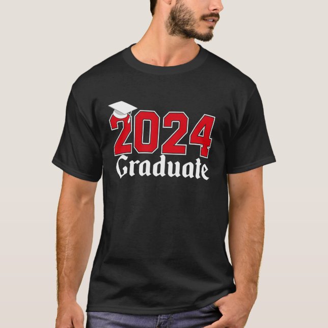 Class Of 2024 Graduation College High School Gradu T Shirt (Framsida)