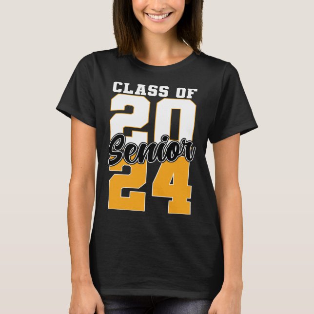 Class of 2024 Senior 24 Grad Graduation T Shirt (Framsida)