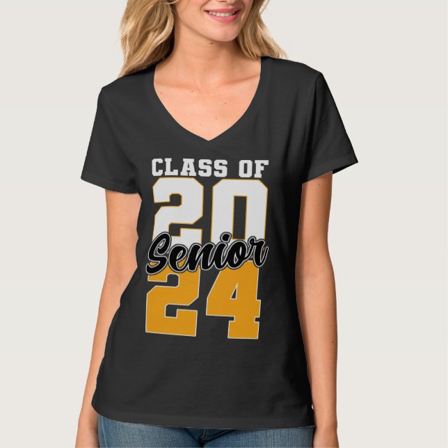 Class of 2024 Senior 24 Grad Graduation T Shirt (Framsida)