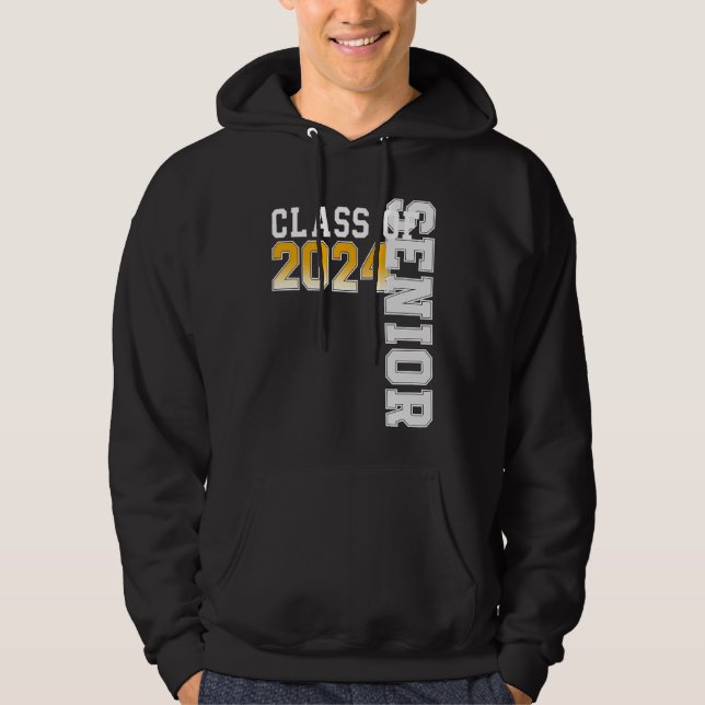 Class of 2024 Senior 24 High School Graduation Hoodie (Framsida)