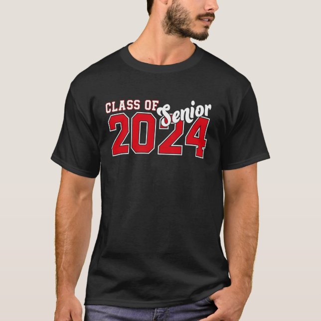 Class of 2024 Senior 24 High School Graduation Par T Shirt (Framsida)