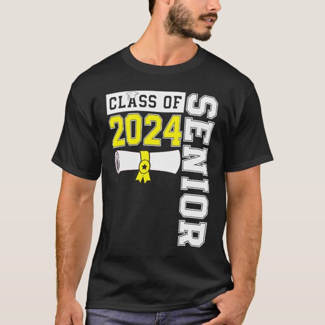 Class of 2024 Senior 24 High School Graduation Par T Shirt (Framsida)
