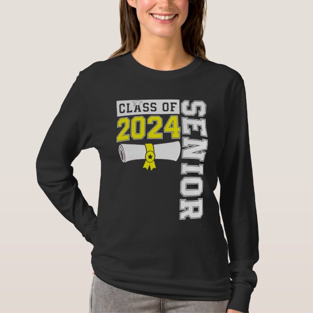 Class of 2024 Senior 24 High School Graduation Par T Shirt (Framsida)