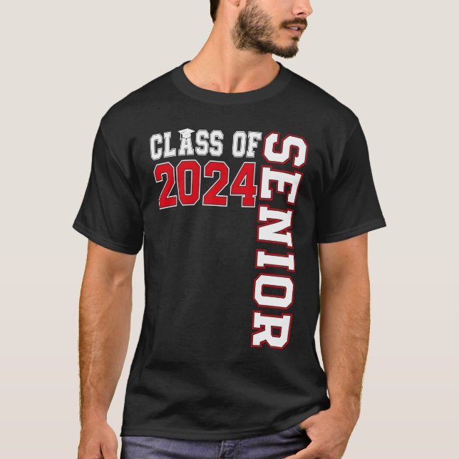 Class of 2024 Senior 24 High School Graduation Par T Shirt (Framsida)