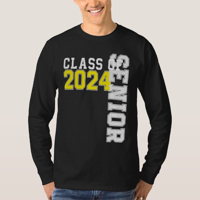 Class of 2024 Senior 24 High School Graduation Par T Shirt (Framsida)