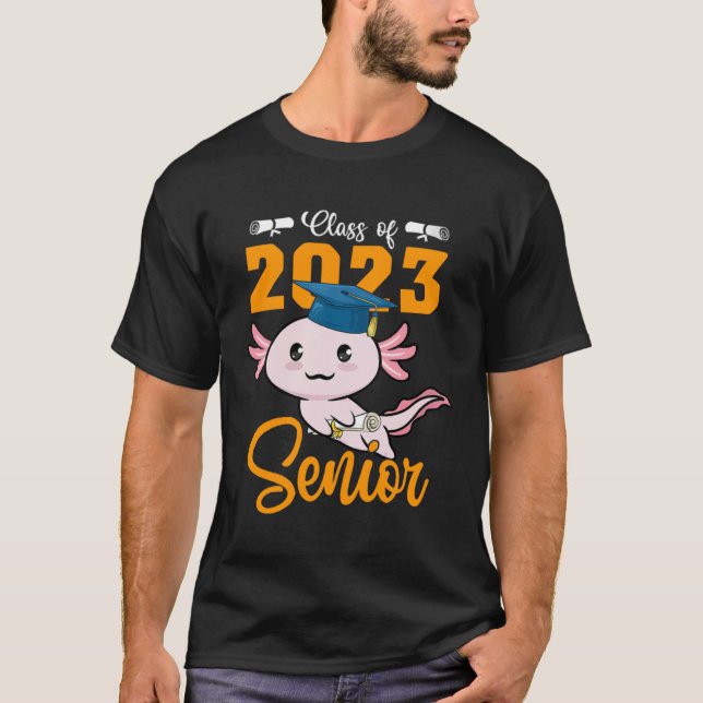 Class of 2024 Senior Axolotl Graduation First Day  T Shirt (Framsida)