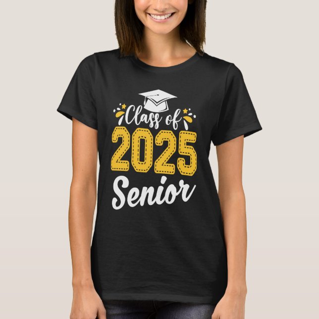 Class Of 2025 25 Senior Graduate Funny Graduation  T Shirt (Framsida)
