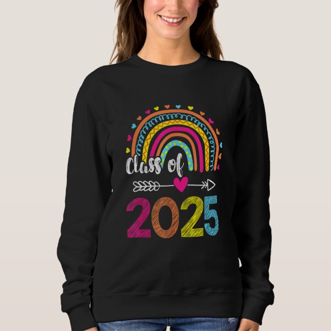 Class Of 2025 Rainbow Kindergarten Preschool Gradu T Shirt (Framsida)