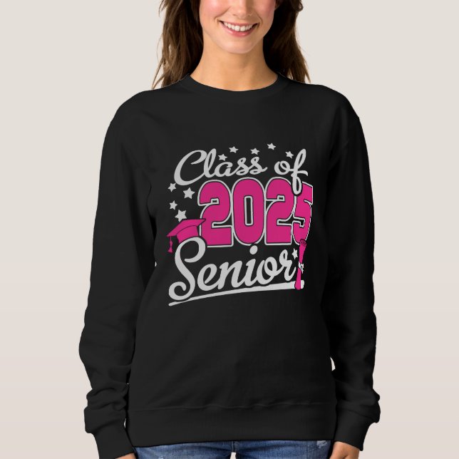 Class Of 2025 Senior 25 Girls Women Funny Graduati T Shirt (Framsida)