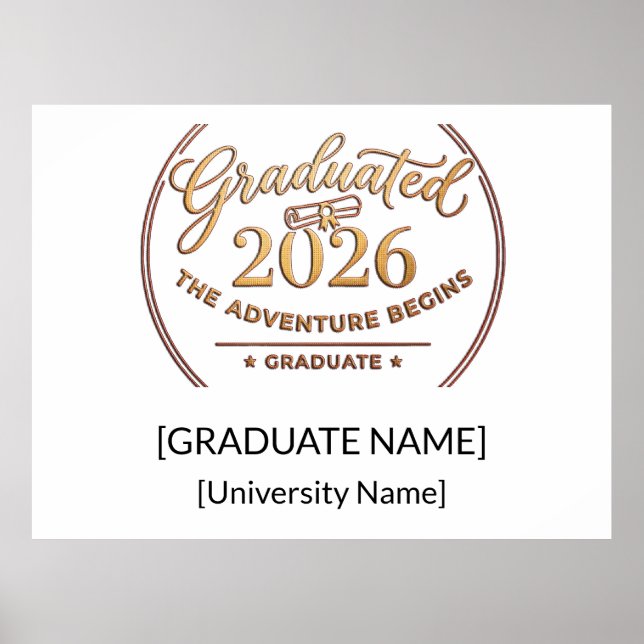 Class of 2026 Adventure Graduate Poster / Póster (Framsidan)