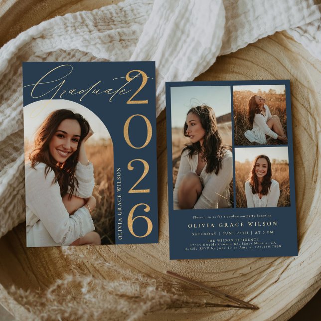 Class of 2026 Arch Photo Graduation Party Inbjudningar (Skapare uppladdad)