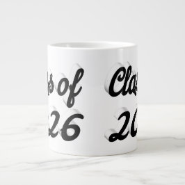 Class of 2026 black script graduation jumbo mugg