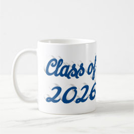 Class of 2026 blue script graduation  kaffemugg