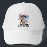 Class Of 2026 Cat Lover Keps<br><div class="desc">This funny accessory would be a great graduation cat lover gift for a graduating senior student from high school or college. Celebrate your proud graduate with fireworks and cats! This humorous design features a graphic of a cat with a graduation cap & holding a degree set against colorful fireworks. Wear...</div>