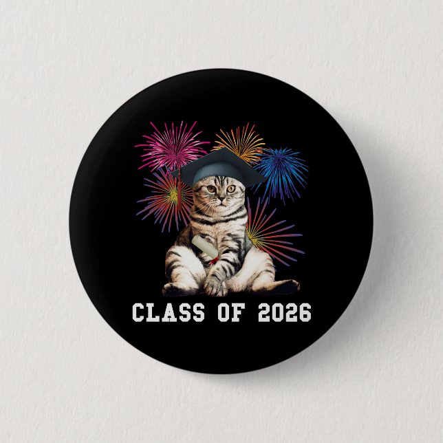Class Of 2026 Cat Lover Knapp (Framsida)