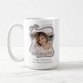 Class of 2026 Custom Bow Photo Graduation Kaffemugg
