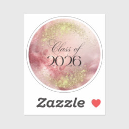 Class of 2026 - Custom Cut Vinyl Sticker (Pink) Klistermärken