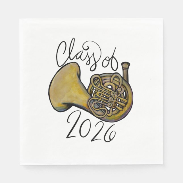 Class of 2026 French Horn Band Class Music         Pappersservett (Framsidan)