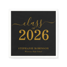 Class of 2026 Gold  Black Graduation 