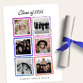 Class of 2026 Graduate 6 Photo Collage High School Meddelande